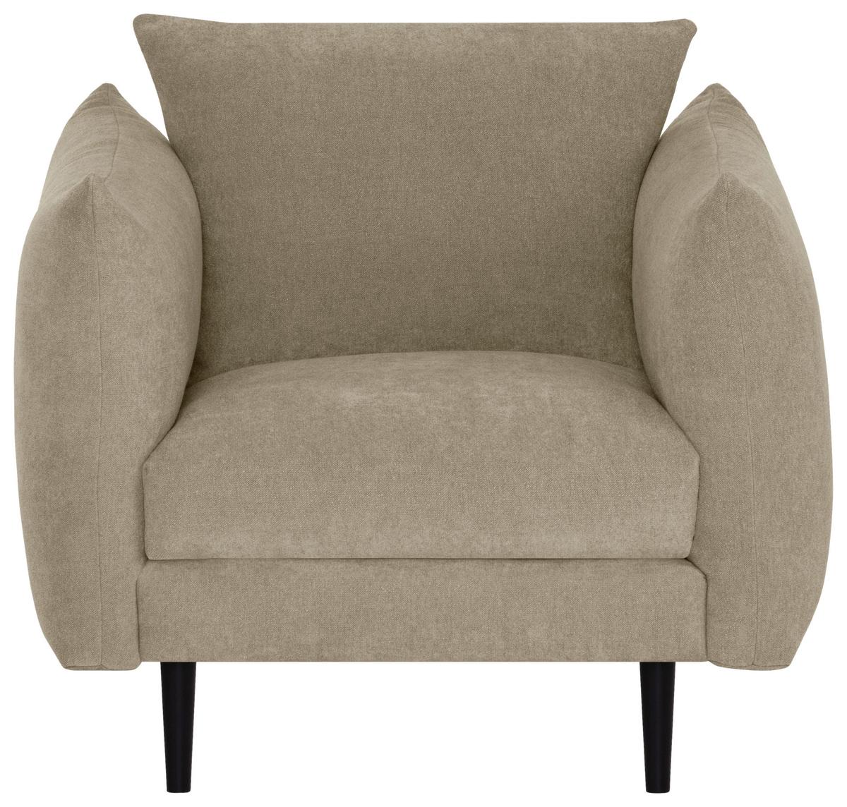 Einsitzer Mysholm B: 102 cm Beige - Beige/Schwarz, KONVENTIONELL, Textil (102/86/102cm) - MID.YOU