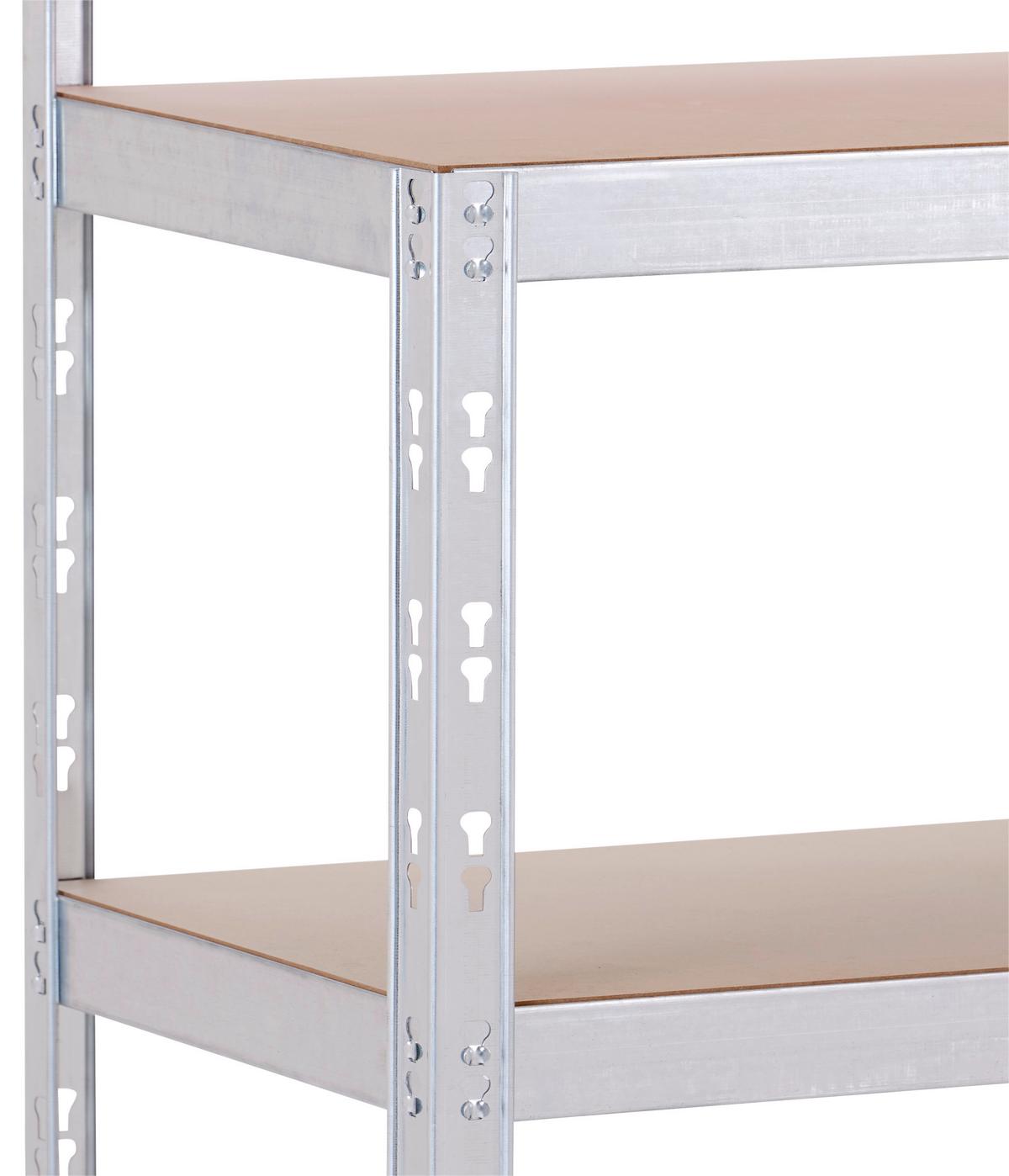 Werkbank Metall Naturfarben B: 40 Cm Höhenverstellbar - Rot/Silberfarben, MODERN, Holzwerkstoff/Kunststoff (100/40/136cm) - Homezone