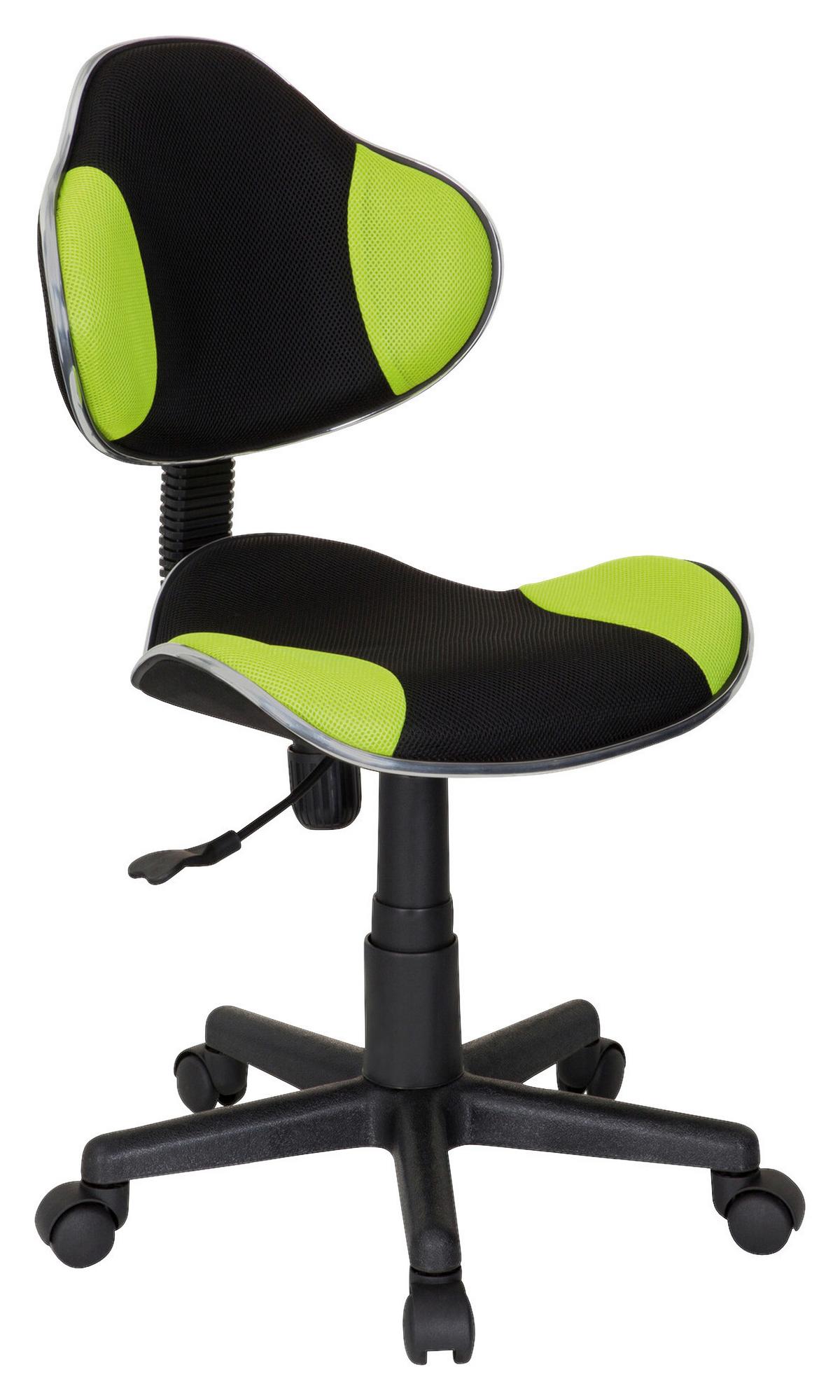 Jugenddrehstuhl Kiddy Gti 2 Grün/schwarz - Schwarz/Grün, Basics, Kunststoff (45/86-101/42cm) - MID.YOU