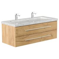WASCHTISCHKOMBI Yamo, Eichefarben B: 130cm - Eichefarben, Basics, Holzwerkstoff/Stein (130cm) - MID.YOU