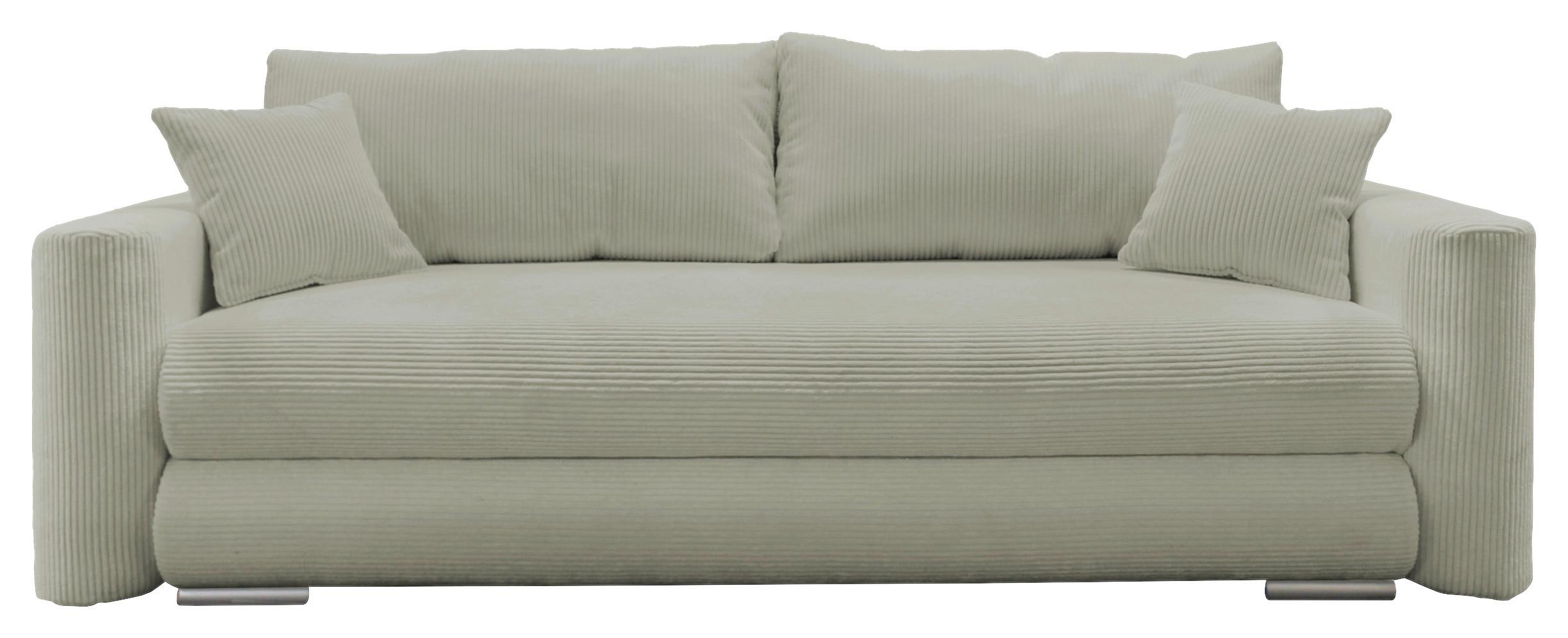 Schlafsofa Ralf Taupe B: 232 cm - Taupe/Silberfarben, Design, Textil (232/88/105cm) - MID.YOU