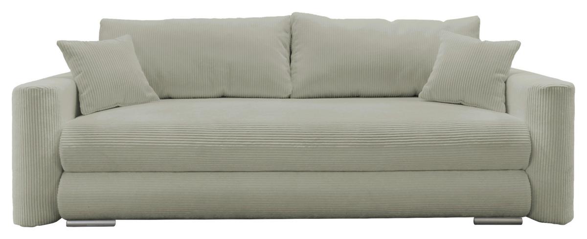Schlafsofa Ralf Taupe B: 232 cm - Taupe/Silberfarben, Design, Textil (232/88/105cm) - MID.YOU