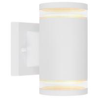 Led Außenleuchte Alcala 11 Watt Aluminium, Wandmontage - Klar/Weiß, Basics, Glas/Metall (10/16,5cm) - Globo