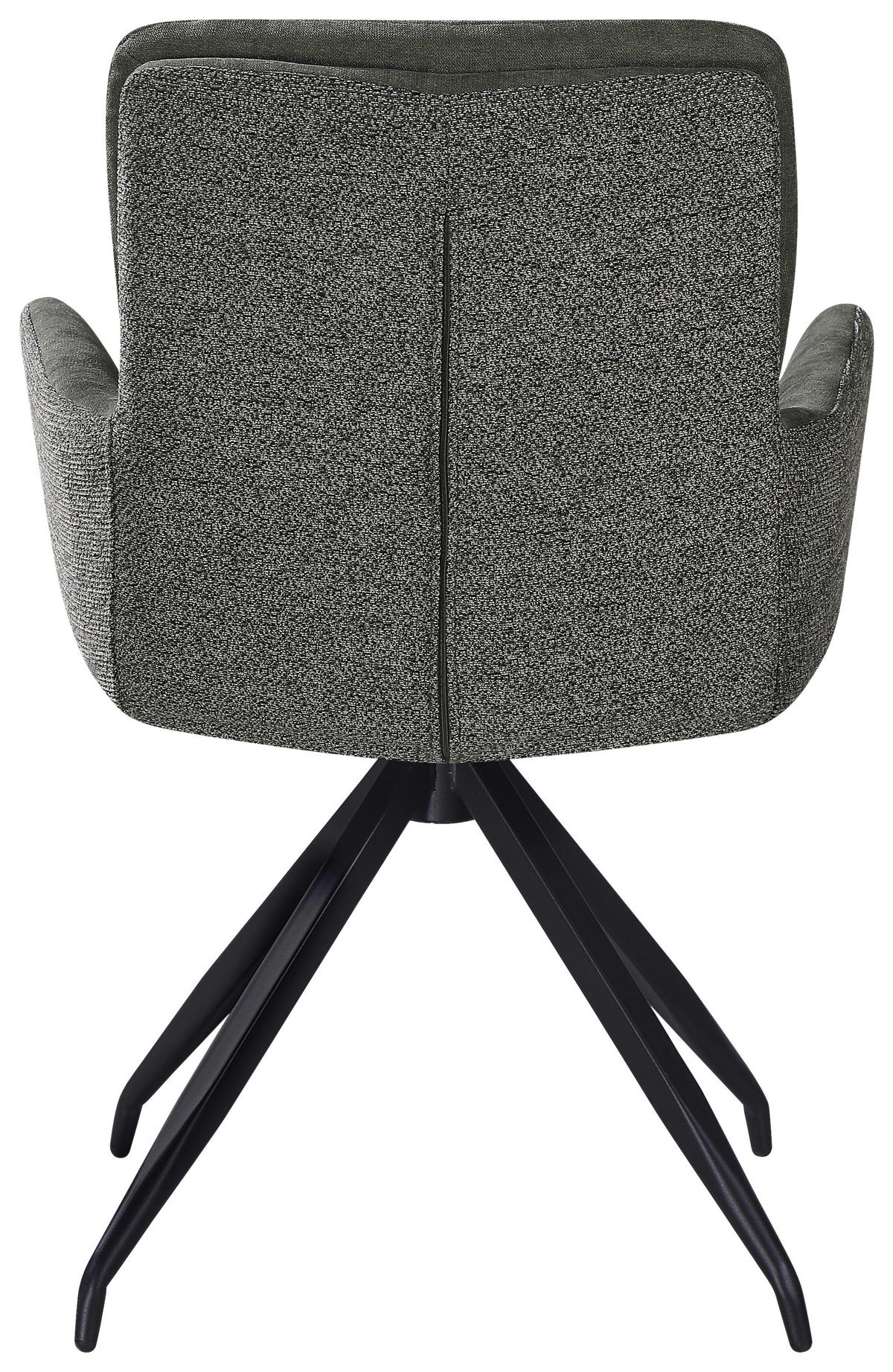 ŽIDLE S PODRUČKAMI NOVA - černá/zelená, Moderní, kov/textil (61/89/67cm) - Premium Living