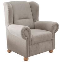 Ohrensessel Torello Taupe B: 92cm - Taupe/Wildeiche, KONVENTIONELL, Textil (92/102/89cm) - Livetastic