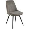 Esszimmerstuhl Corinna Grau Gepolstert - Schwarz/Grau, MODERN, Holz/Textil (49/88/59cm) - MID.YOU