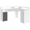 Eckschreibtisch Mit Stauraum B: 139 Cm Fox Antharzit/weiß - Anthrazit/Weiß, KONVENTIONELL, Holzwerkstoff (139/139/90cm) - MID.YOU