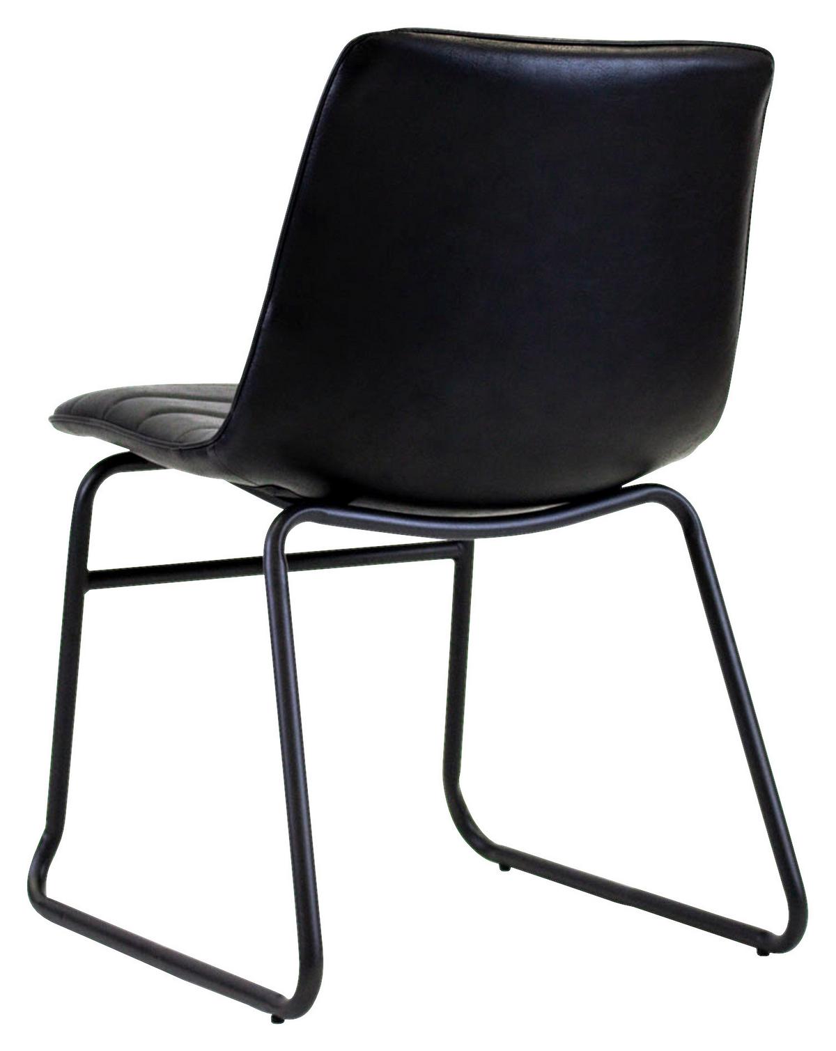 Esszimmerstuhl Milan Schwarz 2er-Set - Schwarz, KONVENTIONELL, Kunststoff/Textil (48/77/56cm) - MID.YOU