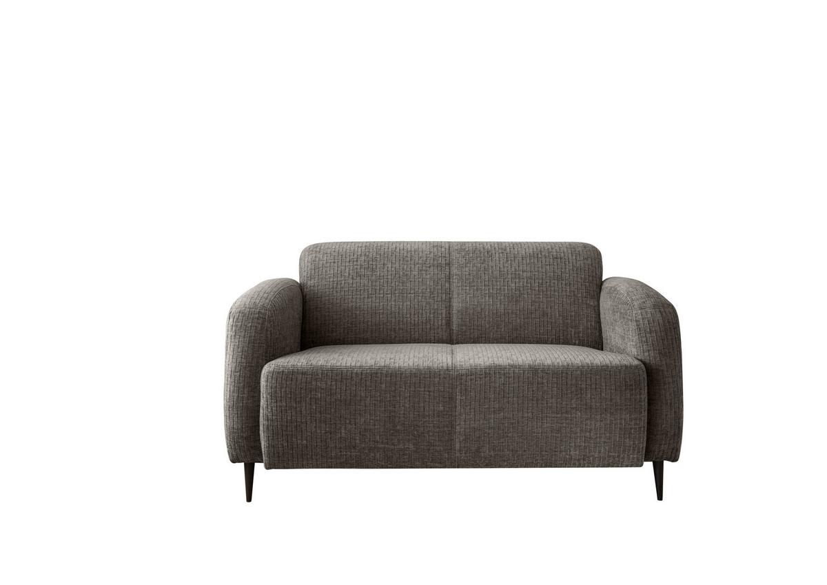 2-Sitzer-Sofa Marone Graubraun B: 140cm - Graubraun/Schwarz, MODERN, Textil (140/76/90cm) - Livetastic