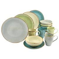 Kombinovaná souprava NATURE COLLECTION, 16-dílný - šedá/modrá, Trend, keramika - Creatable