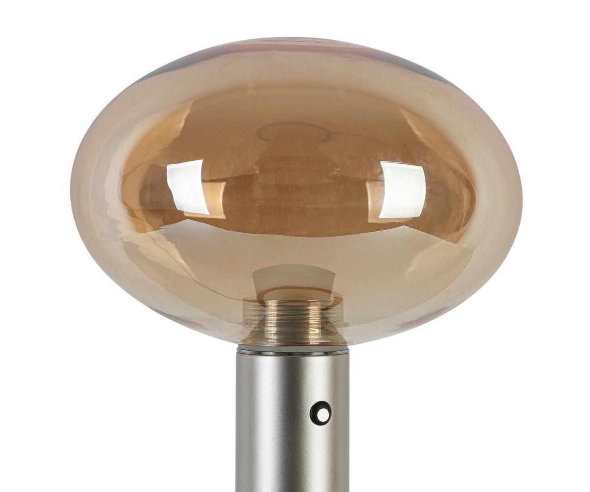 STOLNÍ LAMPA SIOP - jantarové barvy/černá, Moderní, kov/plast (20/38,5cm)