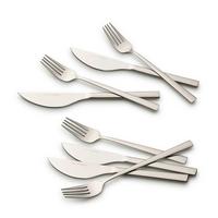 Pizzabesteckset 8-Teilig für 4 Personen - Silberfarben, Basics, Metall (23cm) - Echtwerk