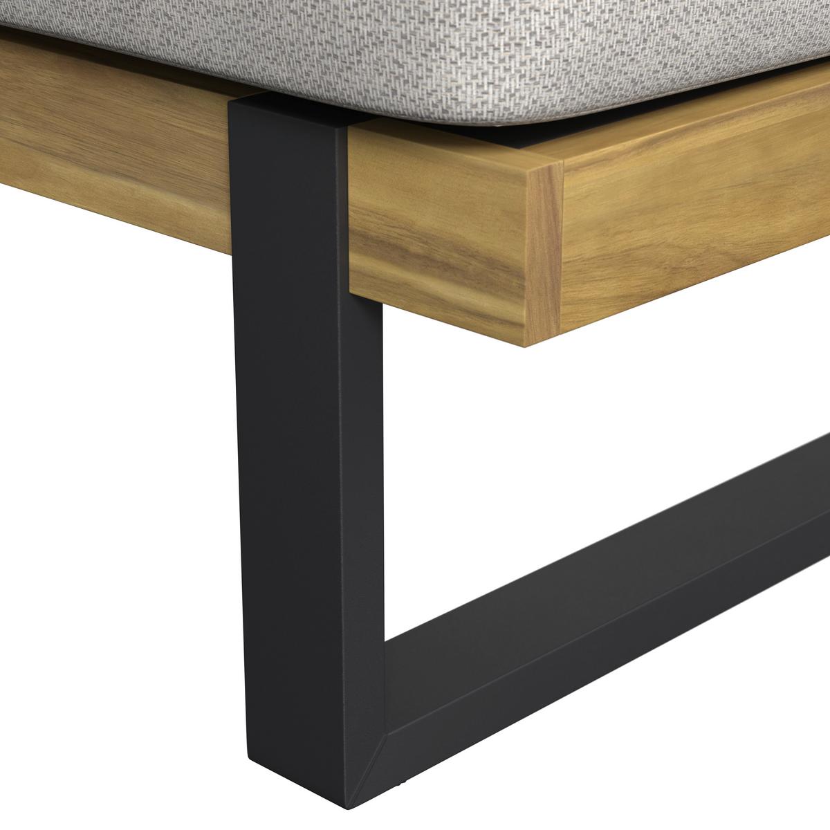 ZÁHRADNÉ LEŽADLO ELENYI - farba akácie, Modern, kov/drevo (200/95/65cm) - Bessagi Garden