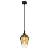 Hängeleuchte 15552h2 - Goldfarben/Schwarz, KONVENTIONELL, Glas/Metall (18/120cm) - Globo