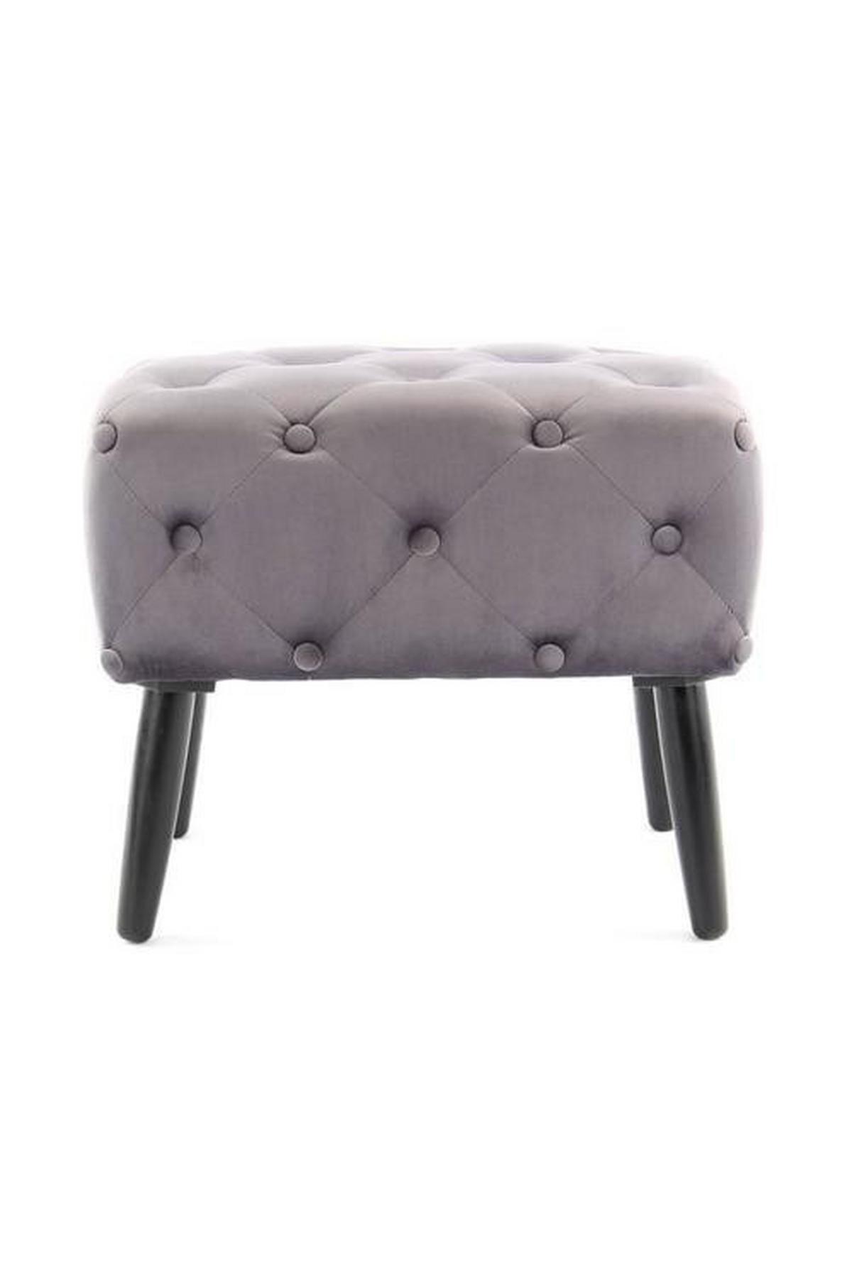 TABURETKA A7QQP - čierna/sivá, Basics, kompozitné drevo/textil (40/48/60cm)
