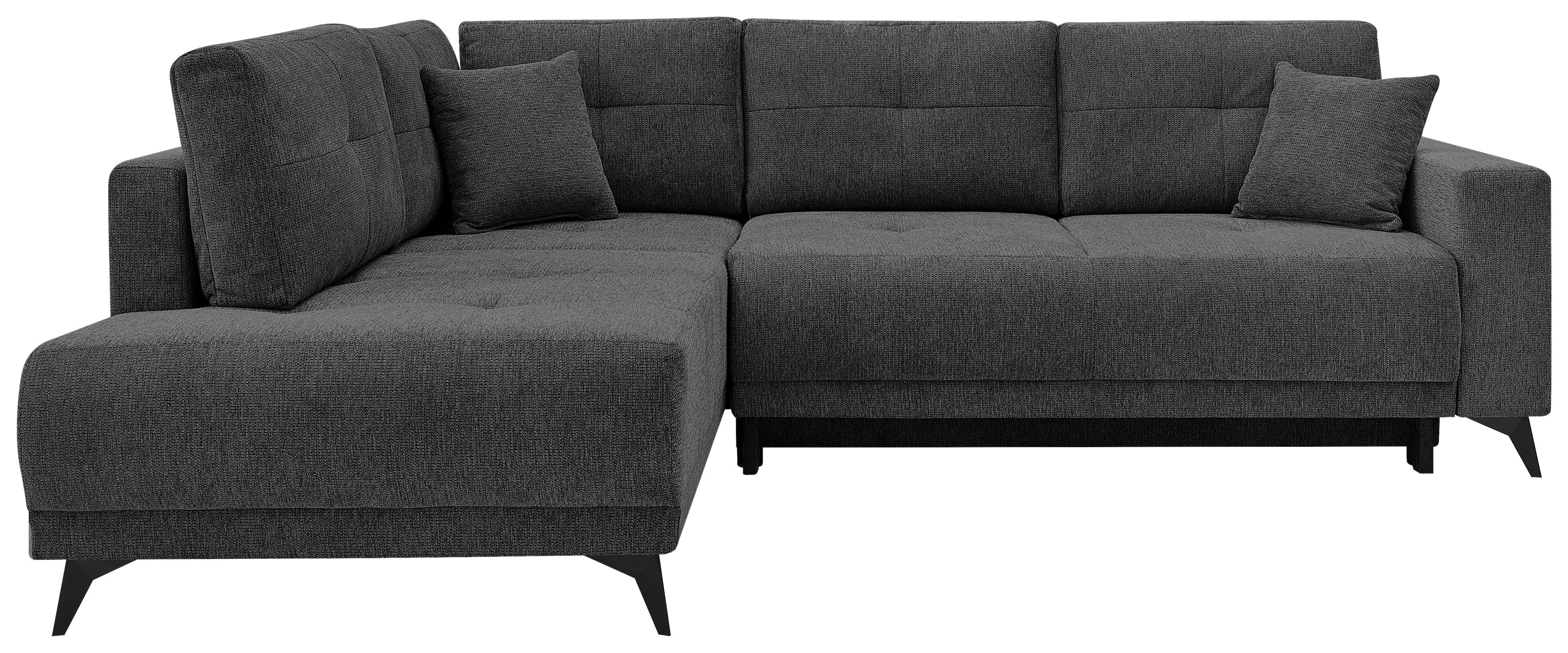 Ecksofa Texas Recr-links Anthrazit S: 203x259 Cm - Anthrazit/Schwarz, KONVENTIONELL, Holz (203/259cm)