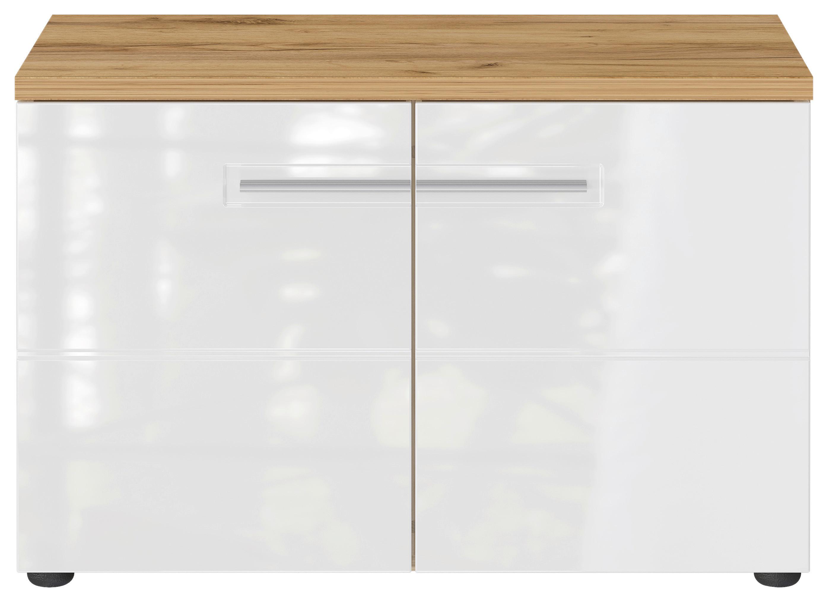 Schuhbank Aledo Weiß B: 75 Cm - Eichefarben/Weiß, MODERN, Holzwerkstoff (75/50/41cm) - Germania