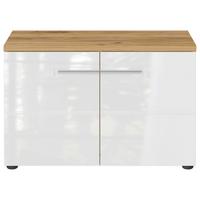 Schuhbank Aledo Weiß B: 75 cm - Eichefarben/Weiß, MODERN, Holzwerkstoff (75/50/41cm) - Germania