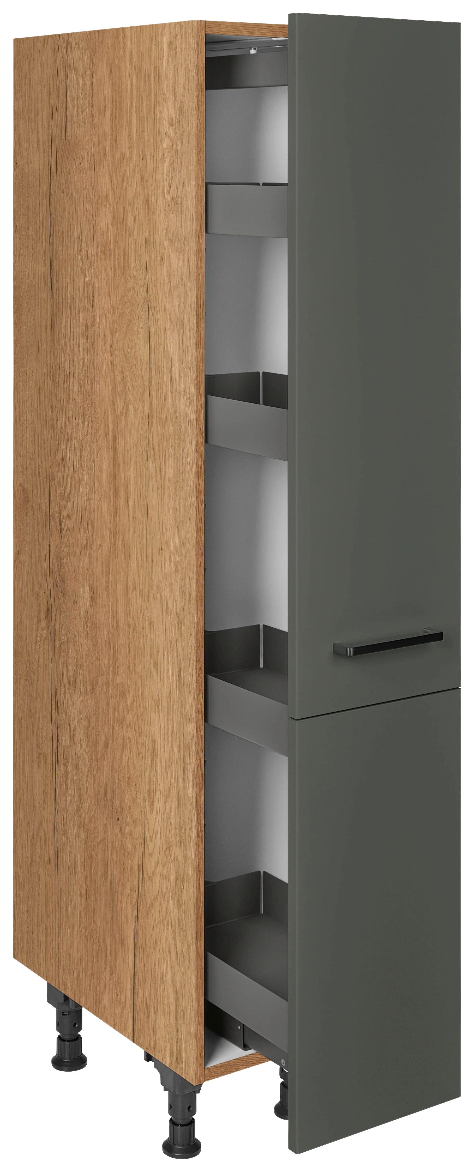 Apothekerschrank Easytouch - Eichefarben/Grün, MODERN, Holzwerkstoff/Metall (30/168/58cm) - Nobilia