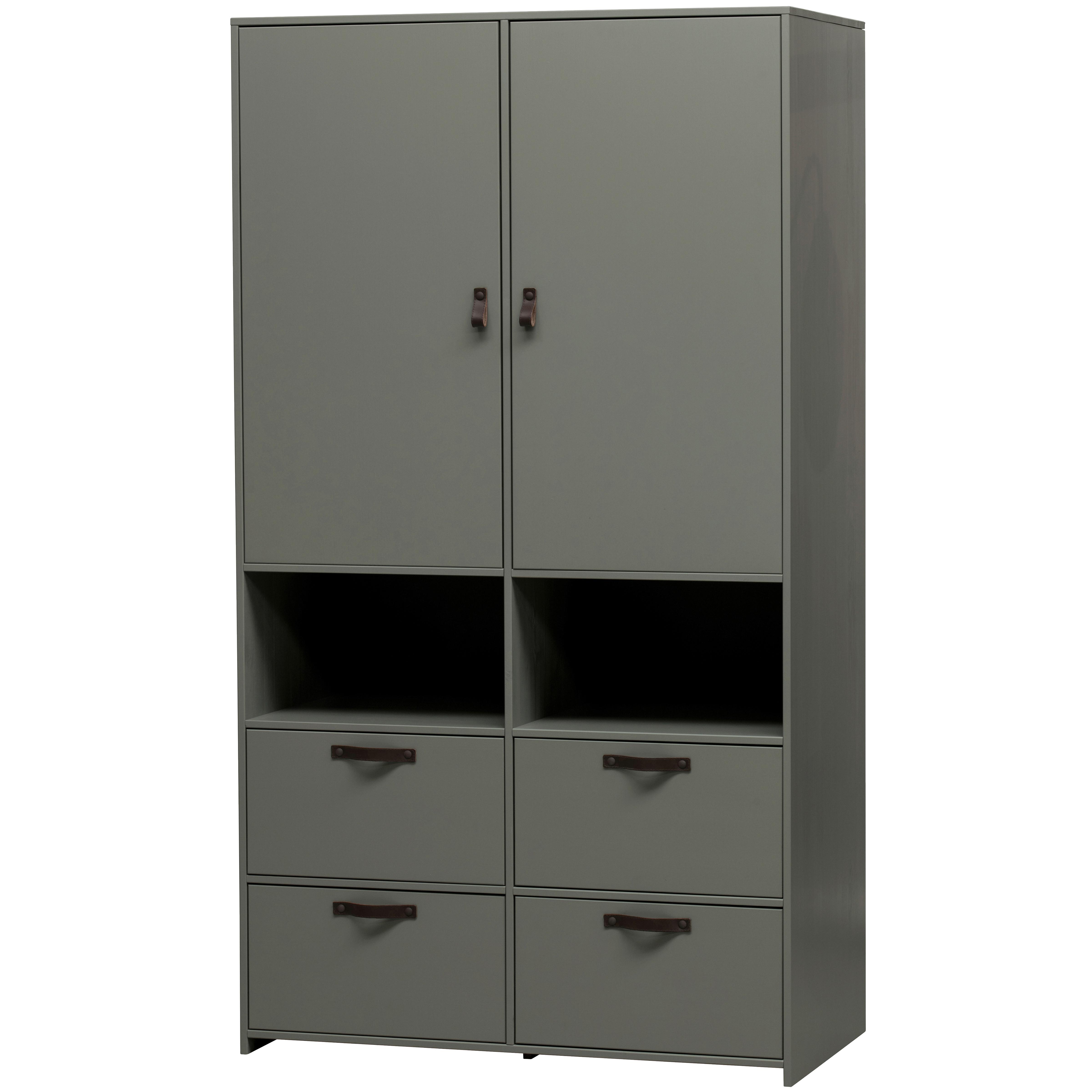 KLEIDERSCHRANK Stage Grün B: 103cm - Grün, Design, Holz (103/185/40cm) - Livetastic