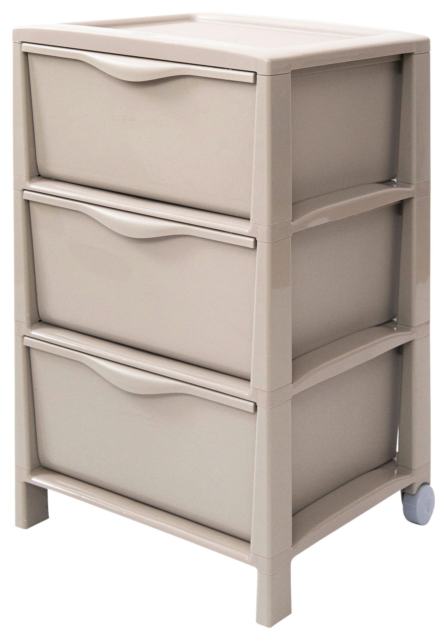 Allzweckwagen Futura Mit 3 Fächern Kunststoff B: 39,5 cm - Taupe, Basics, Kunststoff (38/39,5/57cm)