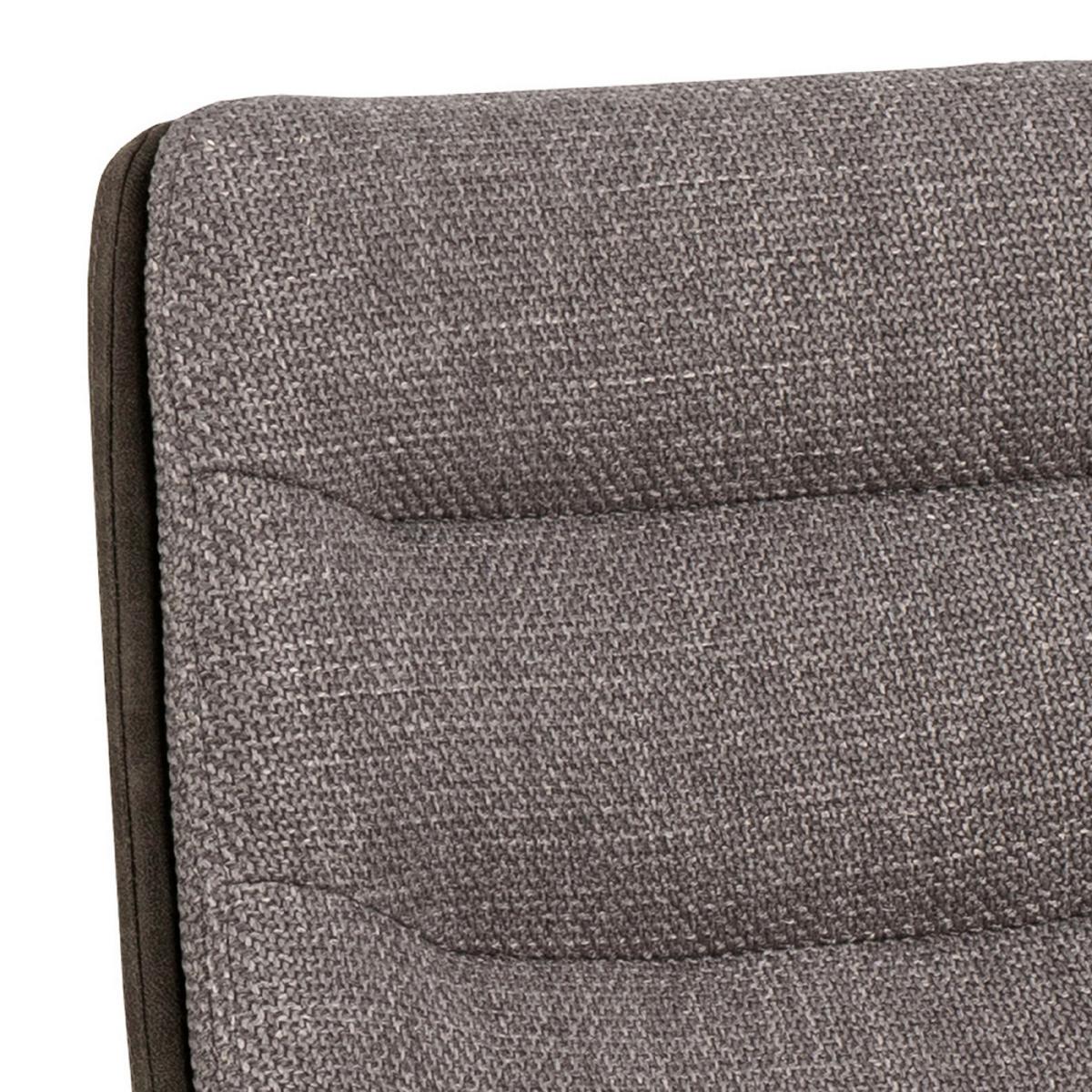 Barhocker Adisa - Anthrazit/Graubraun, Design, Textil/Metall (47/95/52,5cm) - MID.YOU
