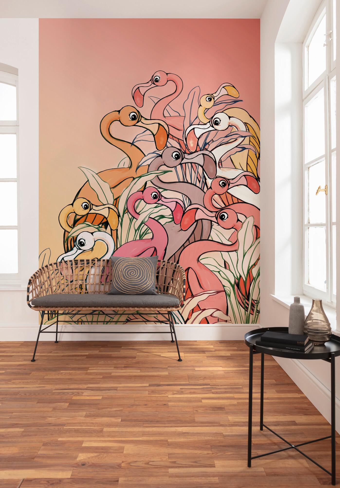 Fototapete 200/280 cm Flamingo 