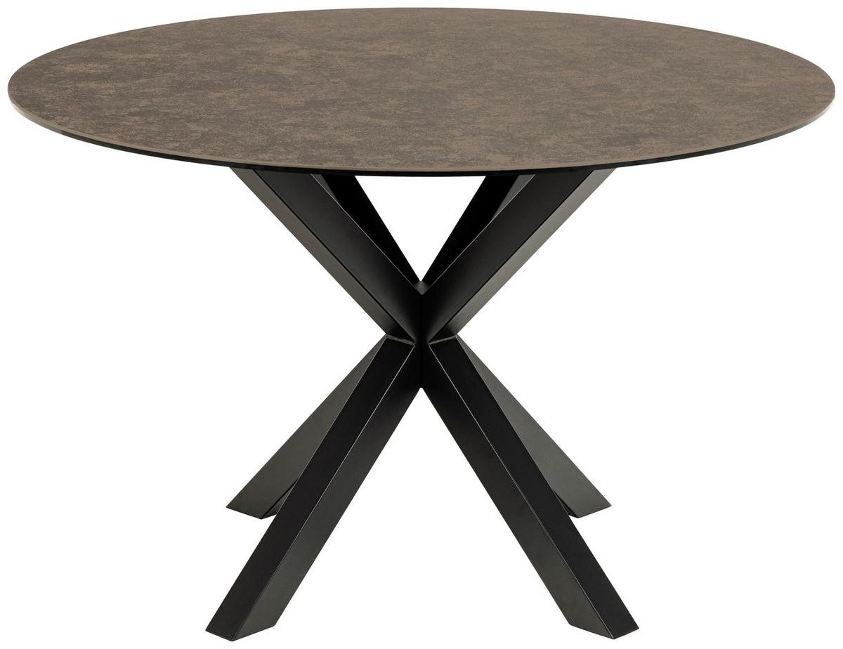 Esstisch Heaven 119x75,5cm Schwarz/Braun - Schwarz/Braun, Trend, Keramik/Metall (119/75,5cm) - MID.YOU