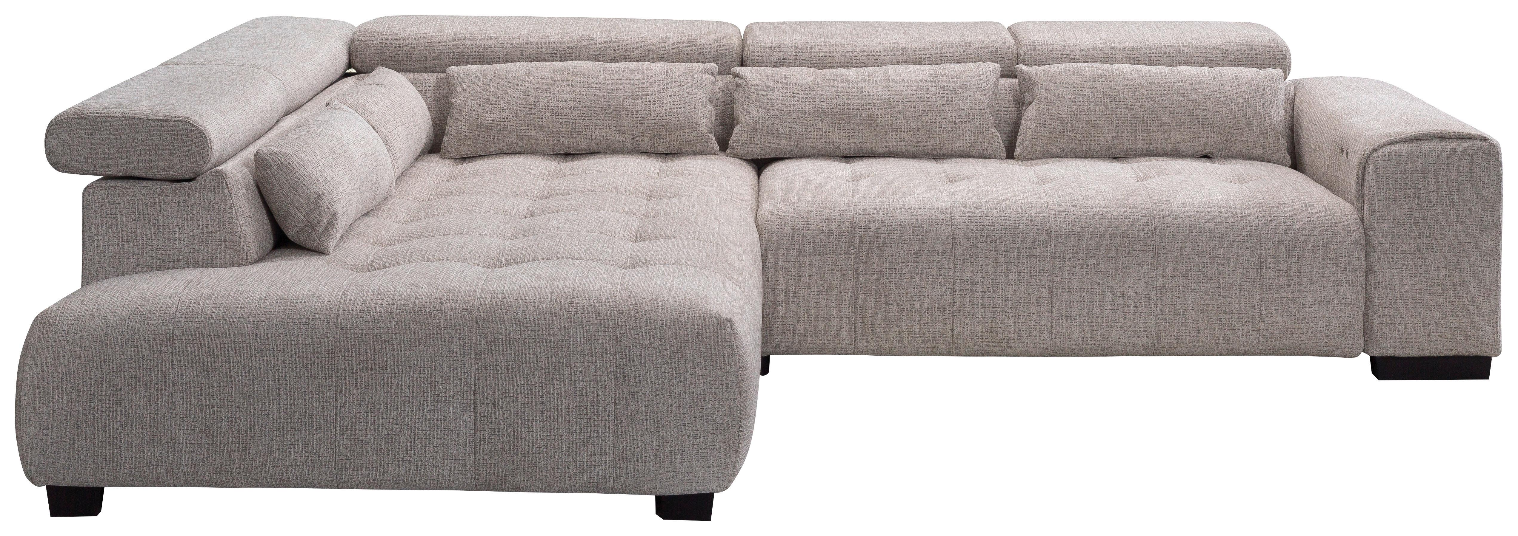 Ecksofa Matera Beige/Naturfarben S: 226x311cm - Beige/Schwarz, Trend, Holz/Holzwerkstoff (226/311cm)