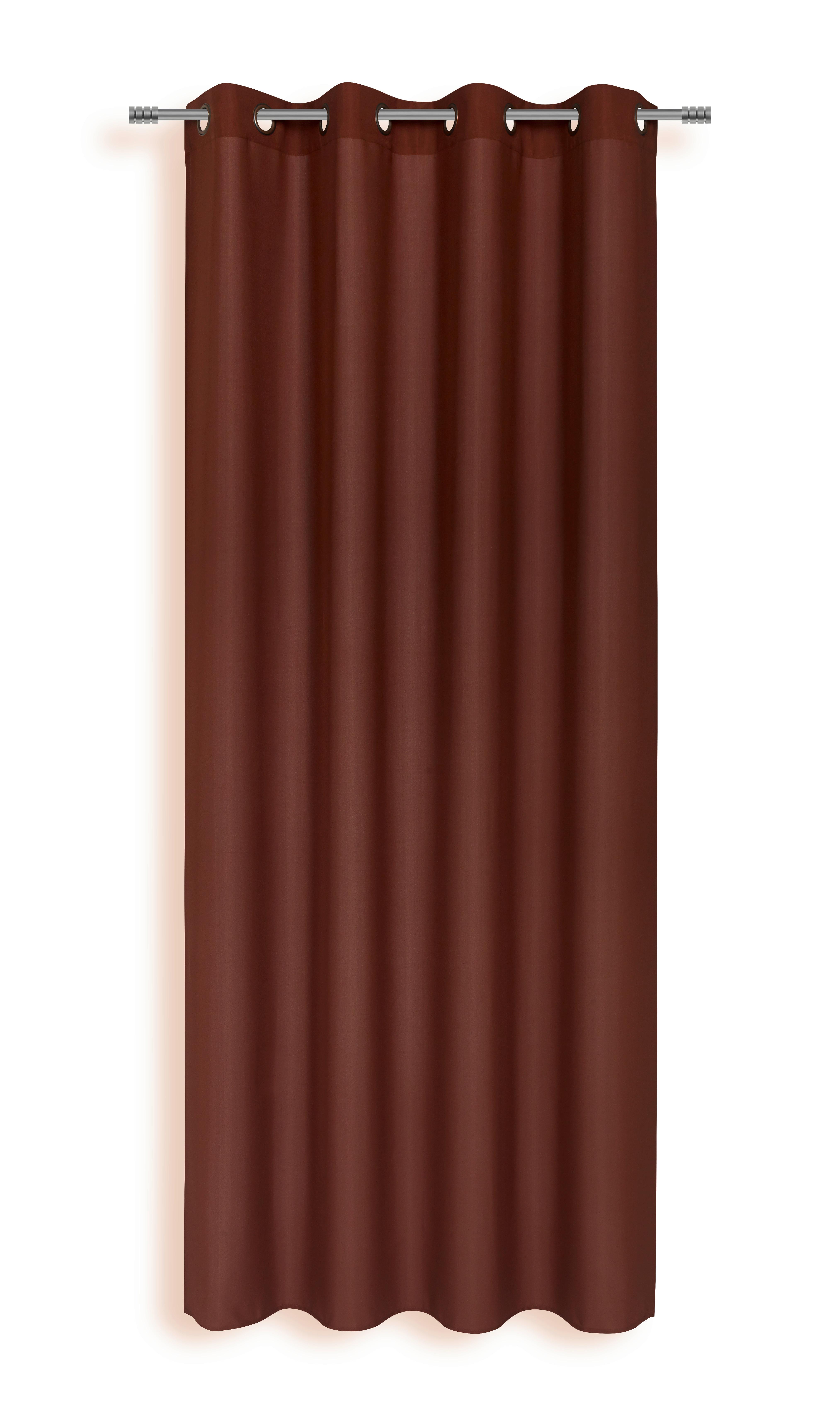 Ösenvorhang Isolde - Braun, KONVENTIONELL, Textil (140/245cm) - Ondega