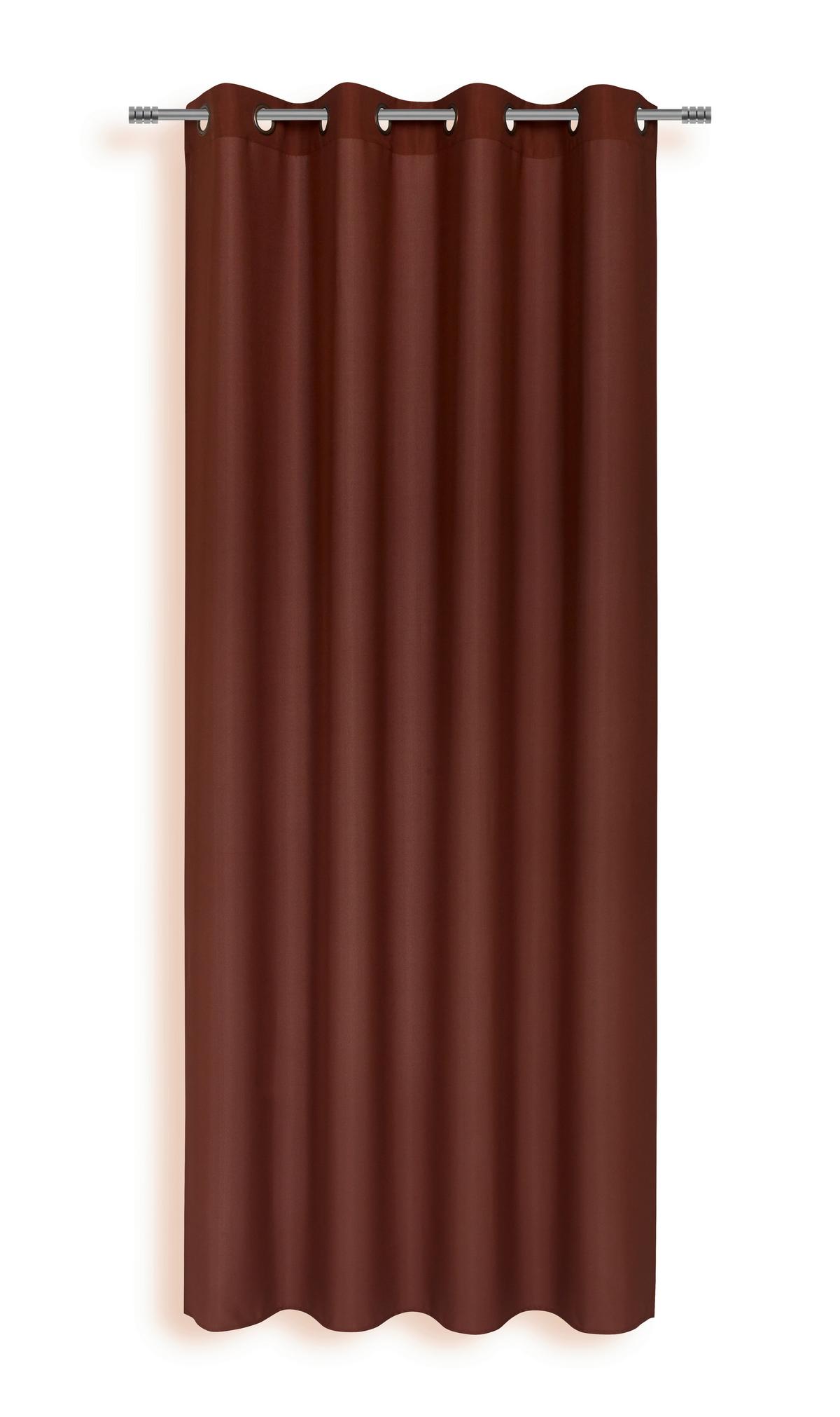 Ösenvorhang Isolde - Braun, KONVENTIONELL, Textil (140/245cm) - Ondega