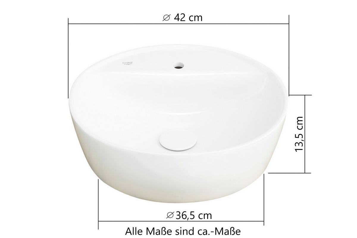 Waschbecken Mit Unterschrank Chester B: 120 Cm - Eiche Wotan/Schwarz, MODERN, Holzwerkstoff/Stein (120cm) - Held