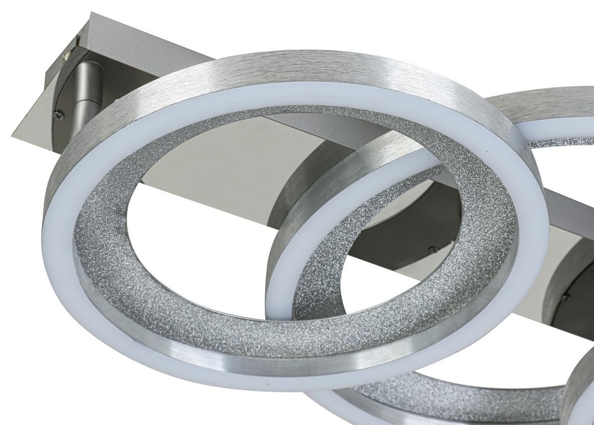 LED-DECKENLEUCHTE CILIA - Chromfarben/Silberfarben, Basics, Kunststoff/Metall (58,5/30,4/8cm) - Luca Bessoni