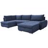Ecksofa Canion - Chromfarben/Dunkelblau, Design, Textil (173/322/174cm) - Livetastic