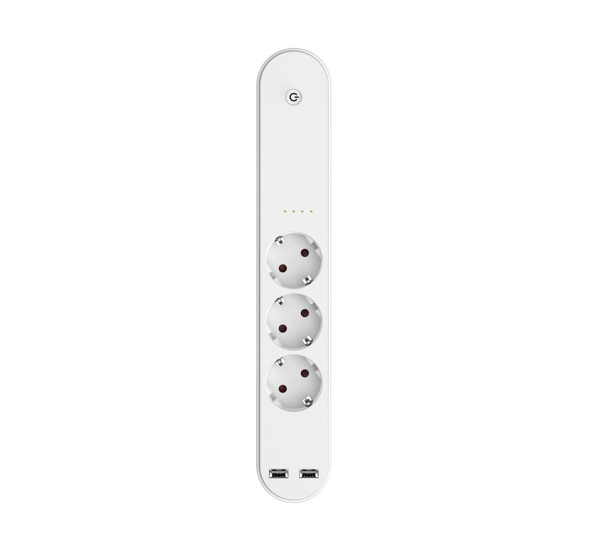 Steckdosenleiste Oliver - Weiß, Basics, Kunststoff (31,5/5,4/4cm)