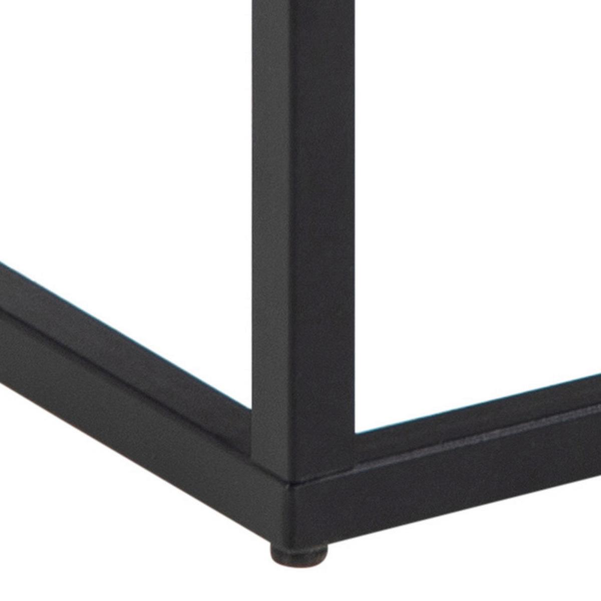 Couchtisch aus Stahl Mit Ablage Newton, Schwarz - Schwarz, Trend, Metall (60/60/45cm) - MID.YOU