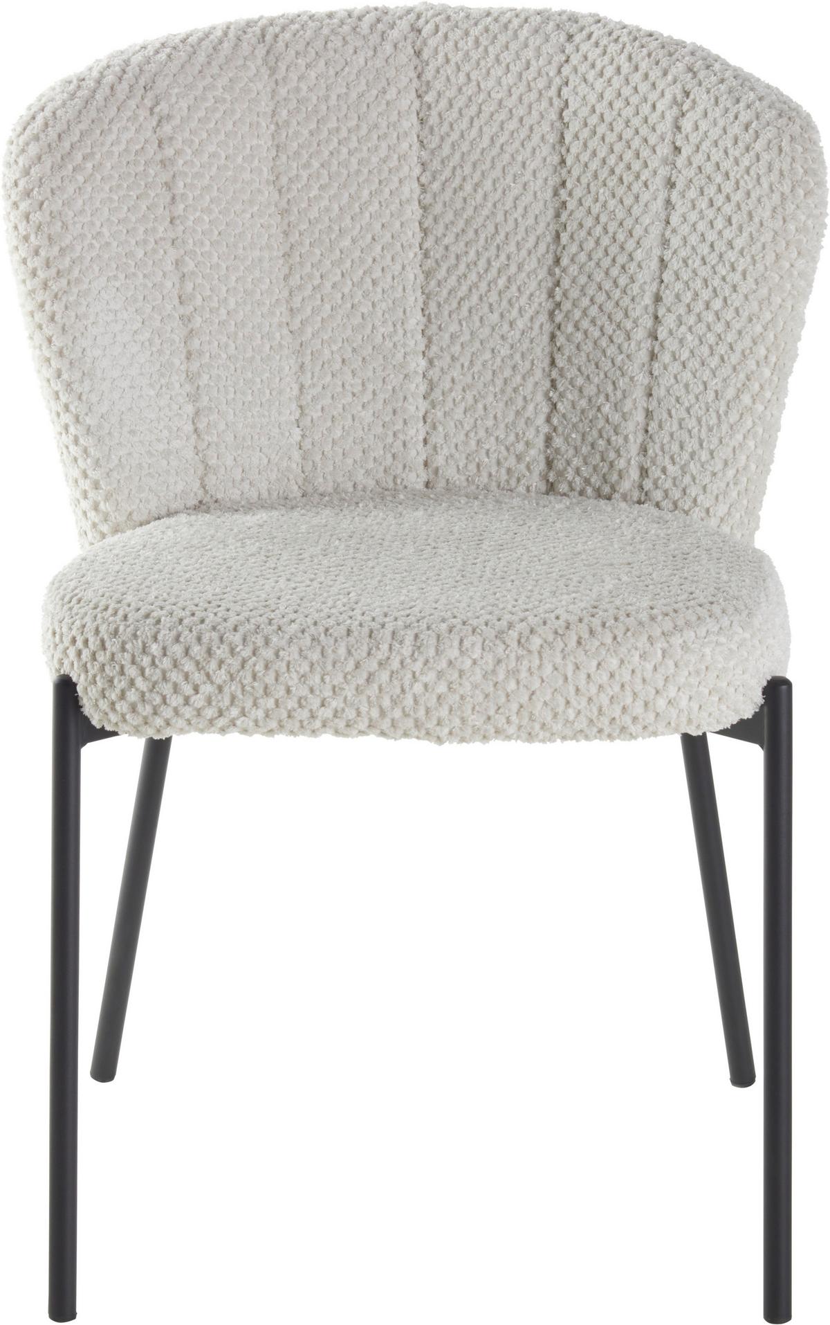 Stuhl Paris - Beige/Schwarz, LIFESTYLE, Holz/Textil (55/79/59cm) - Livetastic