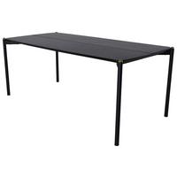 Esstisch Pelle - Schwarz, Design, Holzwerkstoff/Metall (190/90/75cm) - Livetastic