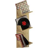 Vinylregal M. 3 Fächern Sulda B: 33 Cm Honig Eiche Dekor - Eichefarben/Honig, Basics, Holzwerkstoff (33/106,5/25,6cm) - MID.YOU