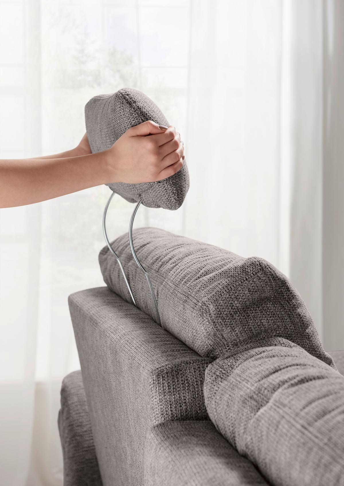 Ecksofa Brizzini Graubraun S: 264x206 Cm - Graubraun/Naturfarben, MODERN, Textil (264/206cm) - Livetastic