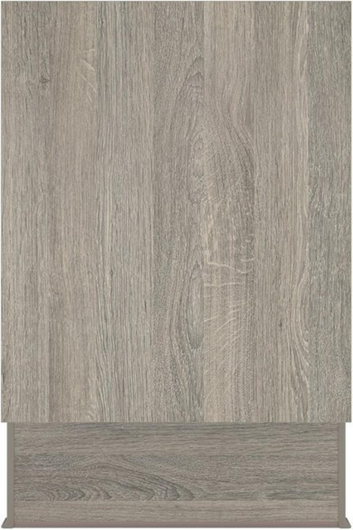 Eckküche Ip2200 ohne Geräte 320x185 cm Grau/Eiche Dekor - Kaschmir/Eichefarben, Basics (320/185cm)