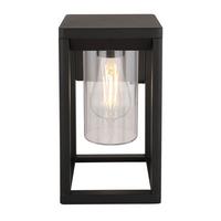 Außenleuchte Candela 15 Watt Aluminium - Klar/Schwarz, Basics, Kunststoff/Metall (15/27cm) - Globo