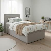 Boxspringová posteľ POLO 90x200, SIVá - čierna/sivá, Modern, drevo/textil (90/200cm) - Bessagi Home