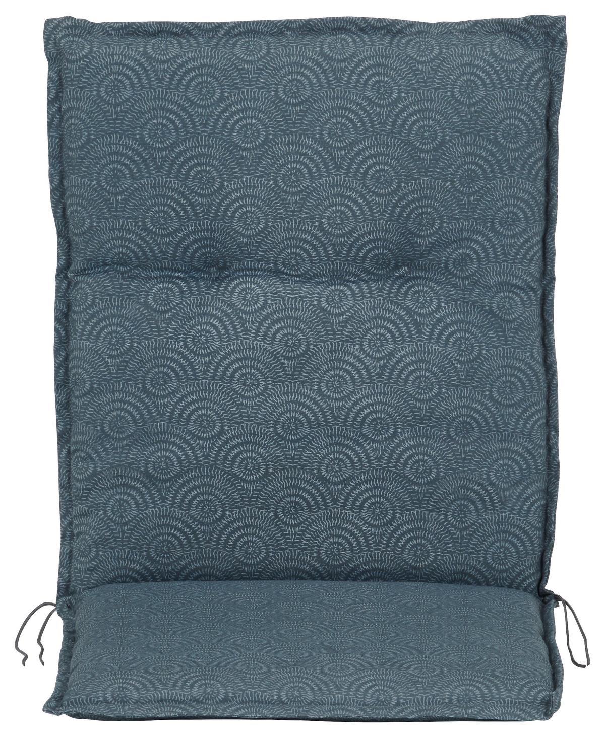 Niederlehnerauflage Genf 100x48 cm Grau/Türkis - Schlammfarben, Basics, Textil (100/48/4cm) - Beo