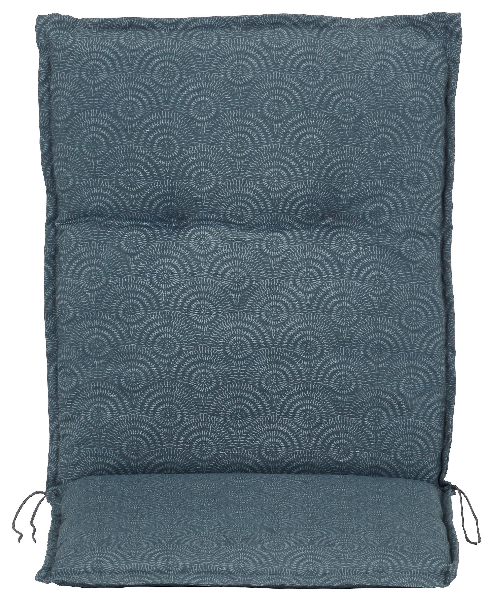 Niederlehnerauflage Genf 100x48 cm Grau/Türkis