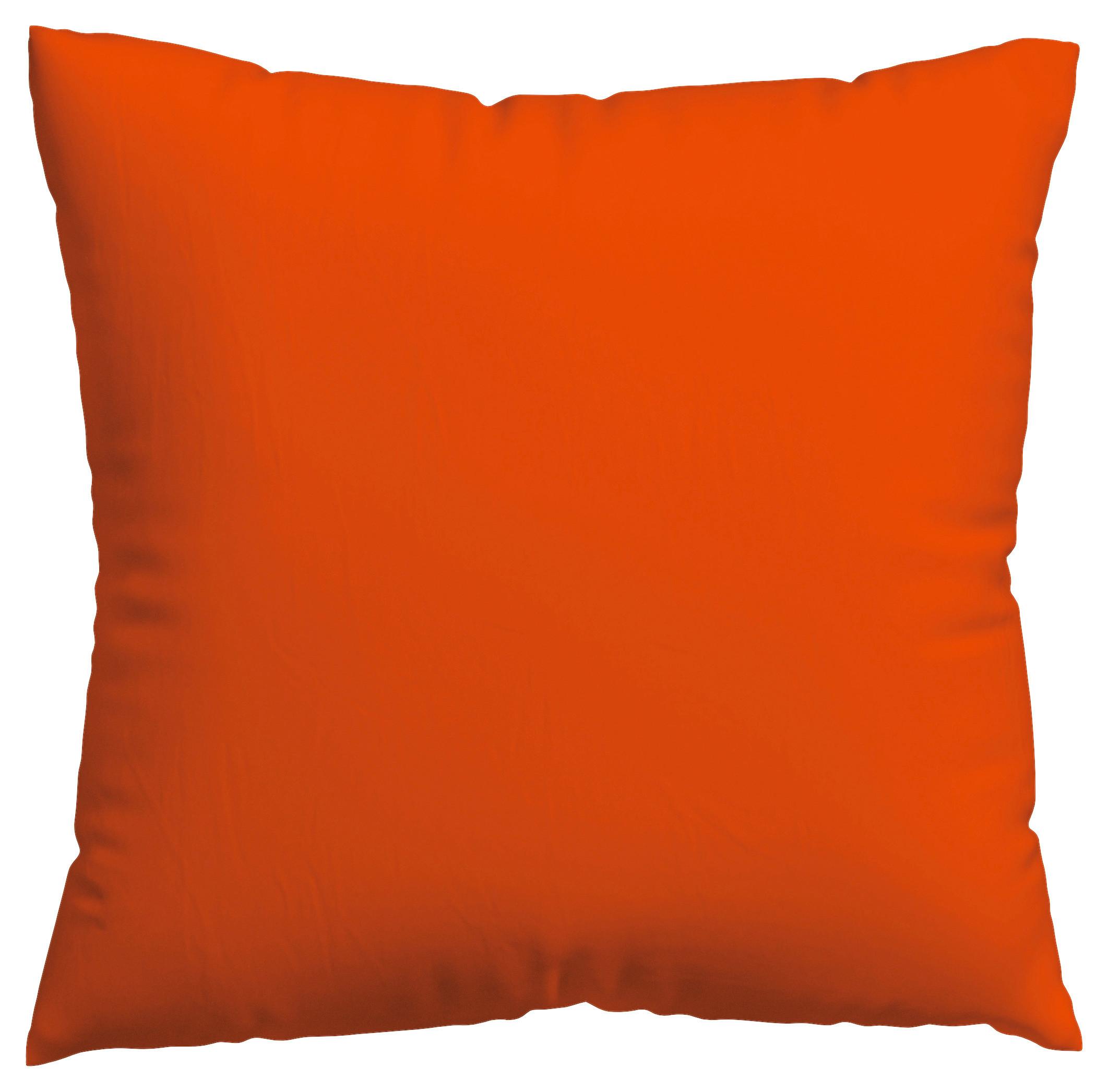 Kissenhülle Woven Satin - Dunkelorange, Basics, Textil (40/40cm) - Schlafgut