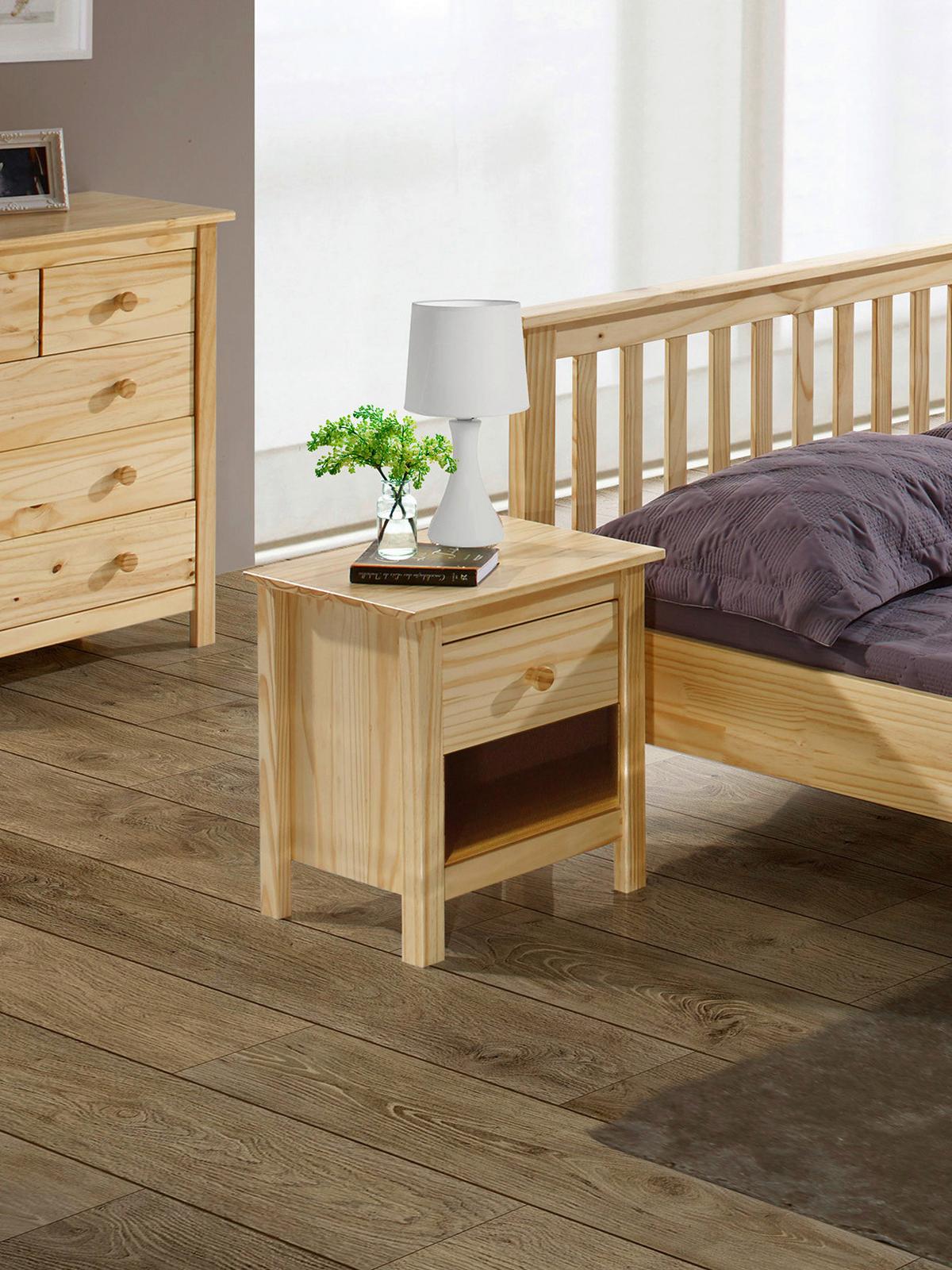 Nachtkästchen Naturfarben B: 46 cm - Naturfarben, Natur, Holz (46/50/37cm) - Livetastic