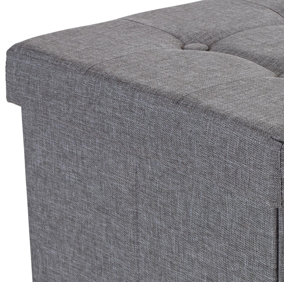 Skladací taburet Franz, sivý - sivá, Modern, kompozitné drevo/textil (38/38/38cm) - Based