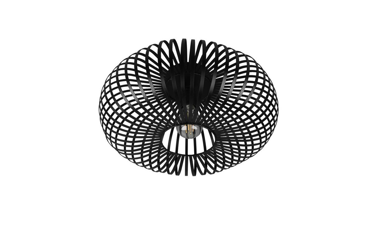 Deckenleuchte Ø 40 cm 1-Flammig mit Metallschirm - Schwarz, Design, Metall (40/17cm) - Trio Leuchten