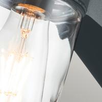 Außenwandleuchte Portofino - Grau, Design, Glas/Metall (19,7/10/24,7cm) - Elstead Lighting